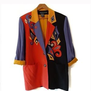 Women vintage multicolor IB Diffusion blazer